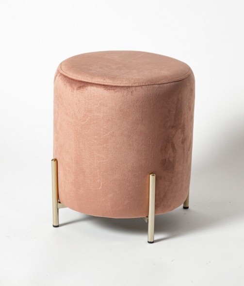Пуф Bruno на металлических ножках золотого цвета