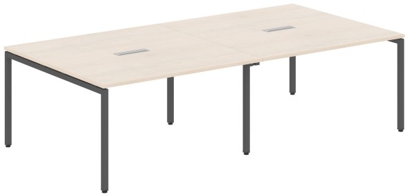 Конференц - стол XSCT 2714 Бук Тиара/Антрацит 2764х1406х750 XTEN-S