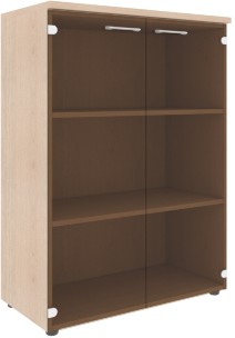 Шкаф со стеклянными дверьми и топом XMC 85.2 Бук Тиара 856х432х1190 XTEN