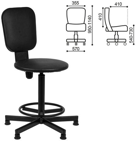 Стул кассира на винтовой опоре РС37