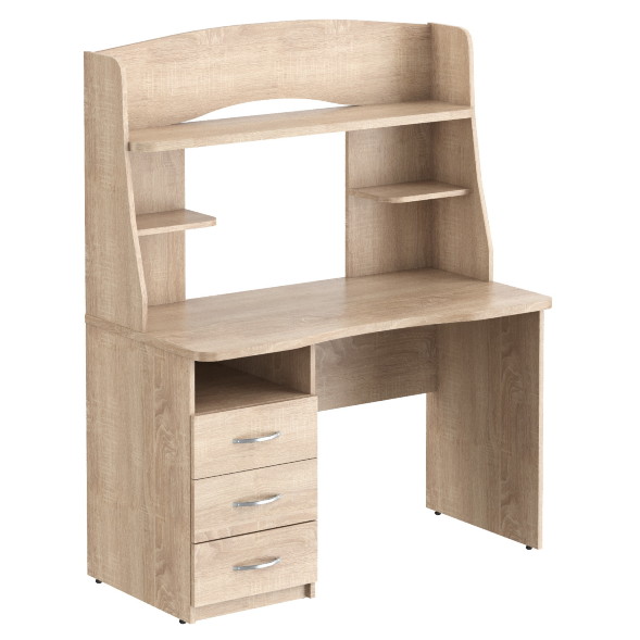 Стол компьютерный CD 1215 Дуб Сонома светлый 1200х600х1525 COMP