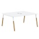 Стол FWST 1513 Белый премиум/Белый-Бук 1580х1370х733 FORTA