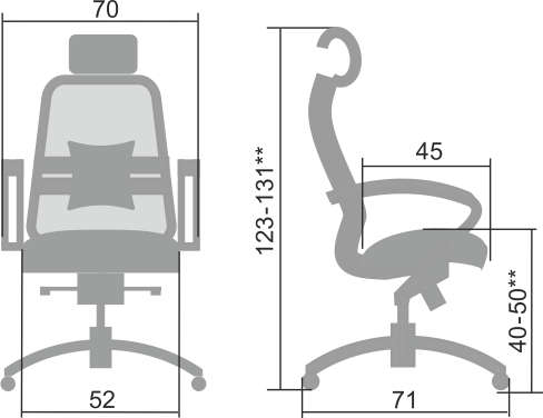 Кресло офисное SAMURAI S-2.04 Черный Плюс 