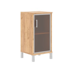 Шкаф-колонка низкая со стеклянной дверью в AL-рамке B 411.4(R) 475х450х920 BORN
