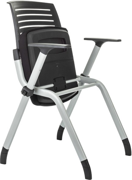 Стул Бюрократ X-Click черный на ножках металл серый